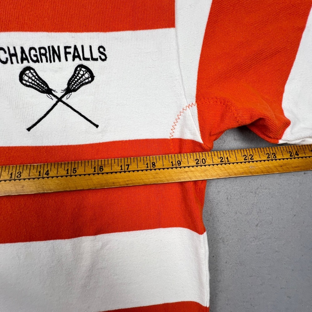 Barbarian Rugby Shirt Mens Medium Orange White Lacrosse Chagrin Falls NWOT - Picture 6 of 16